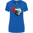 Curled UAE Flag Day Emirati Day Football Womens Wider Cut T-Shirt Royal Blue