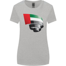 Curled UAE Flag Day Emirati Day Football Womens Wider Cut T-Shirt Sports Grey