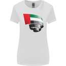 Curled UAE Flag Day Emirati Day Football Womens Wider Cut T-Shirt White