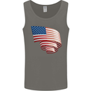 Curled USA Flag Independence Day Football Mens Vest Tank Top Charcoal