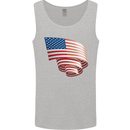 Curled USA Flag Independence Day Football Mens Vest Tank Top Sports Grey