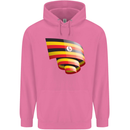 Curled Uganda Flag Ugandan Day Football Childrens Kids Hoodie Azalea