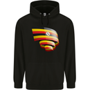 Curled Uganda Flag Ugandan Day Football Childrens Kids Hoodie Black