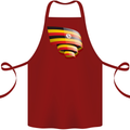 Curled Uganda Flag Ugandan Day Football Cotton Apron 100% Organic Maroon