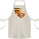 Curled Uganda Flag Ugandan Day Football Cotton Apron 100% Organic Natural