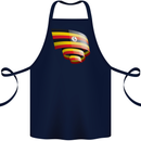 Curled Uganda Flag Ugandan Day Football Cotton Apron 100% Organic Navy Blue