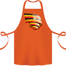 Curled Uganda Flag Ugandan Day Football Cotton Apron 100% Organic Orange