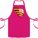 Curled Uganda Flag Ugandan Day Football Cotton Apron 100% Organic Pink
