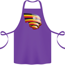 Curled Uganda Flag Ugandan Day Football Cotton Apron 100% Organic Purple