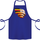 Curled Uganda Flag Ugandan Day Football Cotton Apron 100% Organic Royal Blue
