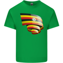 Curled Uganda Flag Ugandan Day Football Kids T-Shirt Childrens Irish Green