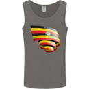 Curled Uganda Flag Ugandan Day Football Mens Vest Tank Top Charcoal