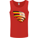 Curled Uganda Flag Ugandan Day Football Mens Vest Tank Top Red