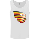 Curled Uganda Flag Ugandan Day Football Mens Vest Tank Top White