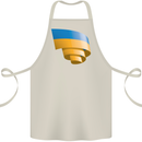 Curled Ukraine Flag Ukrainian Day Football Cotton Apron 100% Organic Natural