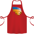 Curled Ukraine Flag Ukrainian Day Football Cotton Apron 100% Organic Red