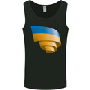 Curled Ukraine Flag Ukrainian Day Football Mens Vest Tank Top Black