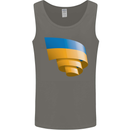 Curled Ukraine Flag Ukrainian Day Football Mens Vest Tank Top Charcoal