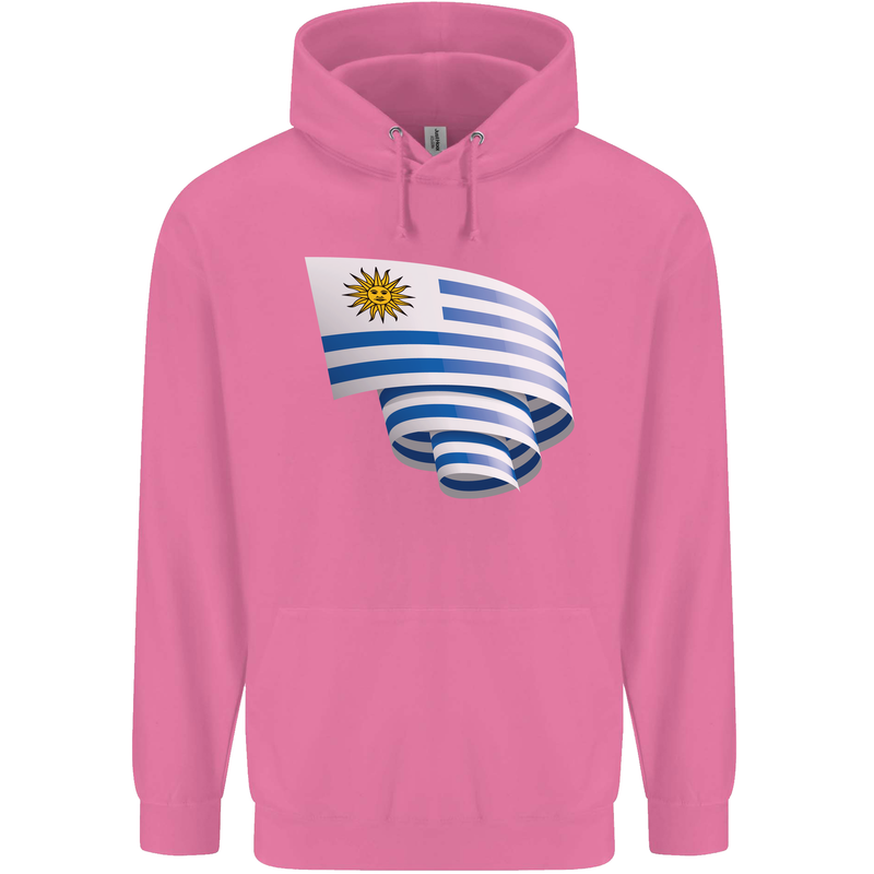 Curled Uruguay Flag Uruguayan Day Football Childrens Kids Hoodie Azalea