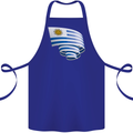 Curled Uruguay Flag Uruguayan Day Football Cotton Apron 100% Organic Royal Blue