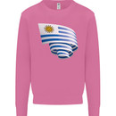Curled Uruguay Flag Uruguayan Day Football Mens Sweatshirt Jumper Azalea