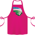 Curled Uzbekistan Flag Ukbek Day Football Cotton Apron 100% Organic Pink