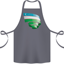 Curled Uzbekistan Flag Ukbek Day Football Cotton Apron 100% Organic Steel