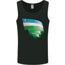 Curled Uzbekistan Flag Ukbek Day Football Mens Vest Tank Top Black