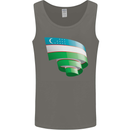 Curled Uzbekistan Flag Ukbek Day Football Mens Vest Tank Top Charcoal
