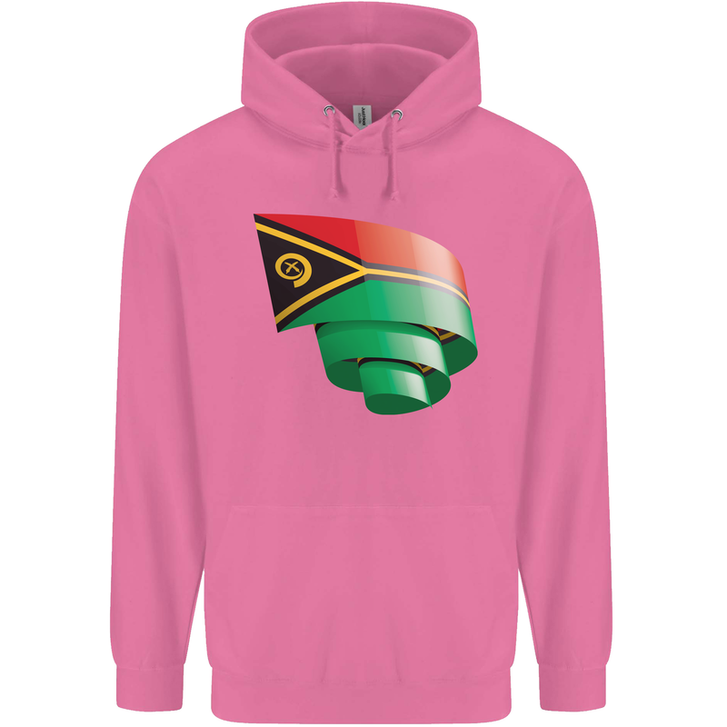 Curled Vanuatu Flag Day Football Childrens Kids Hoodie Azalea