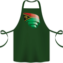 Curled Vanuatu Flag Day Football Cotton Apron 100% Organic Forest Green