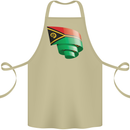Curled Vanuatu Flag Day Football Cotton Apron 100% Organic Khaki