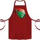 Curled Vanuatu Flag Day Football Cotton Apron 100% Organic Maroon