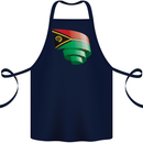 Curled Vanuatu Flag Day Football Cotton Apron 100% Organic Navy Blue