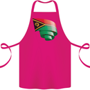 Curled Vanuatu Flag Day Football Cotton Apron 100% Organic Pink