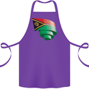 Curled Vanuatu Flag Day Football Cotton Apron 100% Organic Purple