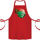 Curled Vanuatu Flag Day Football Cotton Apron 100% Organic Red
