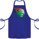 Curled Vanuatu Flag Day Football Cotton Apron 100% Organic Royal Blue