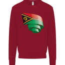 Curled Vanuatu Flag Day Football Kids Sweatshirt Jumper Red