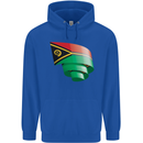 Curled Vanuatu Flag Day Football Mens 80% Cotton Hoodie Royal Blue