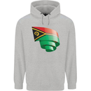 Curled Vanuatu Flag Day Football Mens 80% Cotton Hoodie Sports Grey