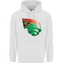 Curled Vanuatu Flag Day Football Mens 80% Cotton Hoodie White
