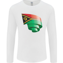 Curled Vanuatu Flag Day Football Mens Long Sleeve T-Shirt White