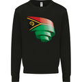 Curled Vanuatu Flag Day Football Mens Sweatshirt Jumper Black