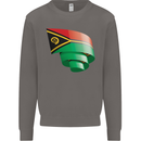 Curled Vanuatu Flag Day Football Mens Sweatshirt Jumper Charcoal