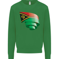 Curled Vanuatu Flag Day Football Mens Sweatshirt Jumper Irish Green