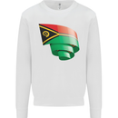 Curled Vanuatu Flag Day Football Mens Sweatshirt Jumper White