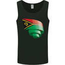 Curled Vanuatu Flag Day Football Mens Vest Tank Top Black