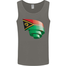 Curled Vanuatu Flag Day Football Mens Vest Tank Top Charcoal