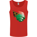 Curled Vanuatu Flag Day Football Mens Vest Tank Top Red
